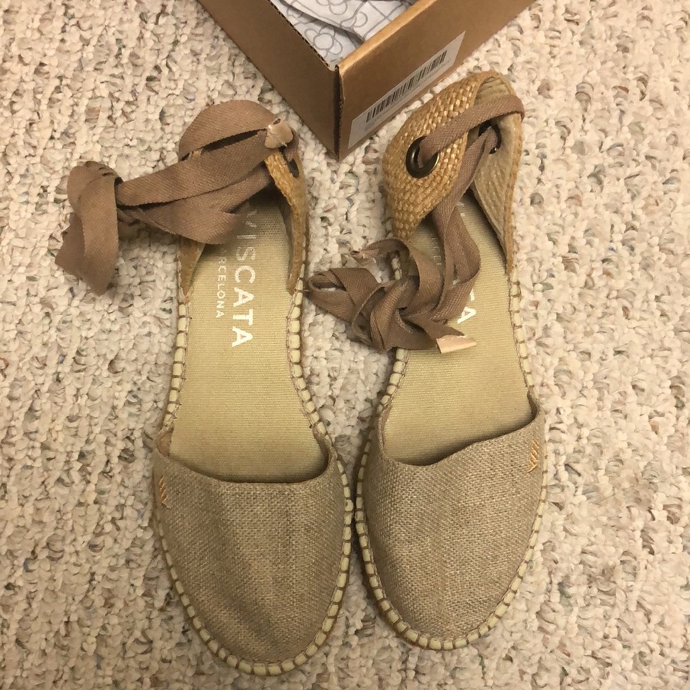 VISCATA Linen Espadrille Flats